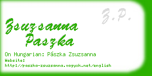 zsuzsanna paszka business card